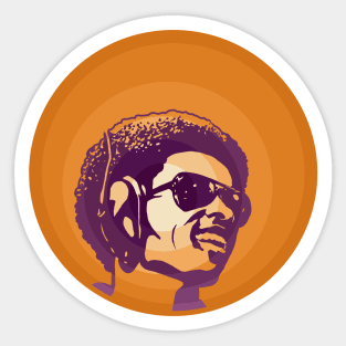 Stevie Wonder (Orange/Purple) Sticker